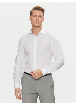 Calvin Klein Koszula Poplin Stretch Regular Shirt K10K109509 Biały Slim Fit ze sklepu MODIVO w kategorii Koszule męskie - zdjęcie 182750539