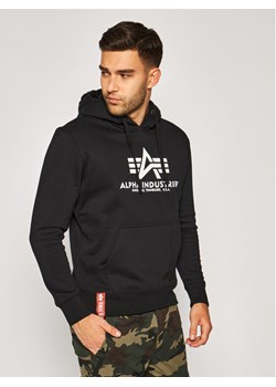 Alpha Industries Bluza Basic 178312 Czarny Regular Fit ze sklepu MODIVO w kategorii Bluzy męskie - zdjęcie 182750907