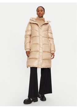 Woolrich Kurtka puchowa Aliquippa Long CFWWOU0926FRUT3085 Beżowy Regular Fit ze sklepu MODIVO w kategorii Kurtki damskie - zdjęcie 182750988