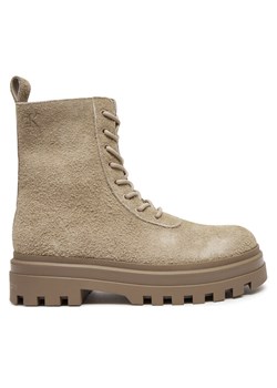 Calvin Klein Jeans Trapery Lugged Lace Zip Boot Oxf Hr Su YM0YM01068 Beżowy ze sklepu MODIVO w kategorii Buty zimowe męskie - zdjęcie 182751305