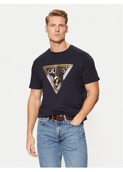 Guess T-Shirt M5RI49 K9RM1 Granatowy Regular Fit ze sklepu MODIVO w kategorii T-shirty męskie - zdjęcie 182751609