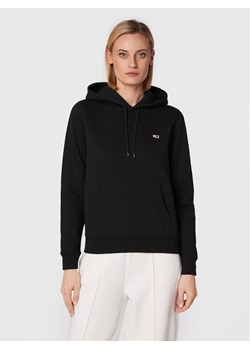 Tommy Jeans Bluza Fleece Hoodie DW0DW09228 Czarny Regular Fit ze sklepu MODIVO w kategorii Bluzy damskie - zdjęcie 182751657