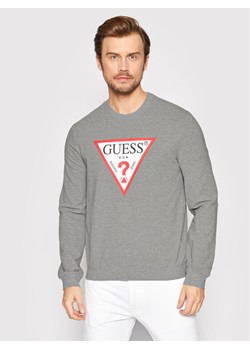 Guess Bluza Audley M2YQ37 K6ZS1 Szary Slim Fit ze sklepu MODIVO w kategorii Bluzy męskie - zdjęcie 182752006