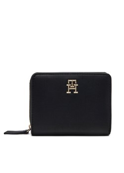 Tommy Hilfiger Mały Portfel Damski Th Logotape Med Za AW0AW17408 Czarny ze sklepu MODIVO w kategorii Portfele damskie - zdjęcie 182752037