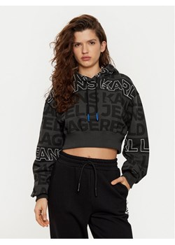 Karl Lagerfeld Jeans Bluza A1W20067 Czarny Cropped Fit ze sklepu MODIVO w kategorii Bluzy damskie - zdjęcie 182752339