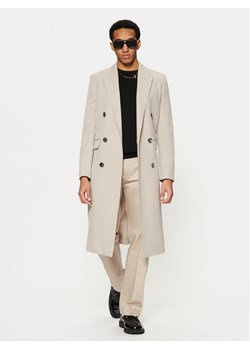 AMI PARIS Płaszcz przejściowy HCO319.WV0037 Beżowy Regular Fit ze sklepu MODIVO w kategorii Płaszcze męskie - zdjęcie 182752507