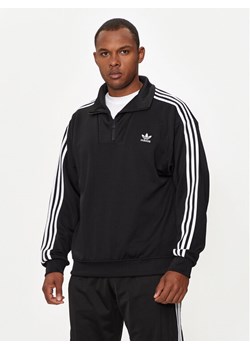 adidas Bluza adicolor Funnel IZ4803 Czarny Regular Fit ze sklepu MODIVO w kategorii Bluzy męskie - zdjęcie 182752638