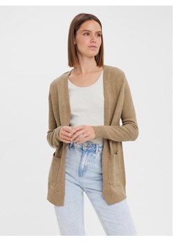 Vero Moda Kardigan 10269434 Beżowy Regular Fit ze sklepu MODIVO w kategorii Swetry damskie - zdjęcie 182752747