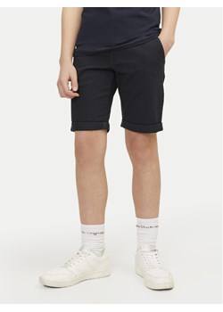Jack&Jones Junior Szorty materiałowe David 12254241 Czarny Regular Fit ze sklepu MODIVO w kategorii Spodenki chłopięce - zdjęcie 182752909