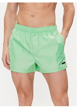 Calvin Klein Swimwear Szorty kąpielowe KM0KM01000 Zielony Regular Fit ze sklepu MODIVO w kategorii Kąpielówki - zdjęcie 182753095