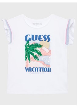 Guess T-Shirt J3GI26 K8HM0 Biały Regular Fit ze sklepu MODIVO w kategorii Bluzki dziewczęce - zdjęcie 182753436