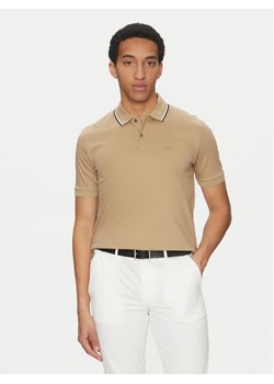BOSS Polo Penrose 38 50469360 Beżowy Slim Fit ze sklepu MODIVO w kategorii T-shirty męskie - zdjęcie 182753497