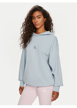 adidas Bluza ALL SZN French Terry IY6811 Błękitny Loose Fit ze sklepu MODIVO w kategorii Bluzy damskie - zdjęcie 182753509