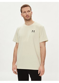 Under Armour T-Shirt Ua M Logo Emb Heavyweight Ss 1373997-273 Beżowy Loose Fit ze sklepu MODIVO w kategorii T-shirty męskie - zdjęcie 182753519