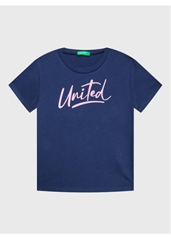 United Colors Of Benetton T-Shirt 3096C10C8 Granatowy Regular Fit ze sklepu MODIVO w kategorii T-shirty chłopięce - zdjęcie 182753568