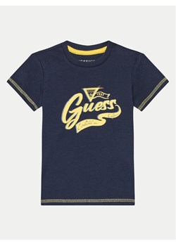 Guess T-Shirt N4YI27 K8HM4 Granatowy Regular Fit ze sklepu MODIVO w kategorii T-shirty chłopięce - zdjęcie 182753779