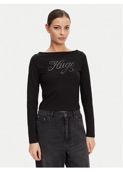 HUGO Bluzka 50537227 Czarny Slim Fit ze sklepu MODIVO w kategorii Bluzki damskie - zdjęcie 182753885