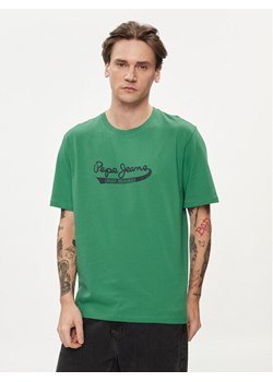 Pepe Jeans T-Shirt Claude PM509390 Zielony Regular Fit ze sklepu MODIVO w kategorii T-shirty męskie - zdjęcie 182753939