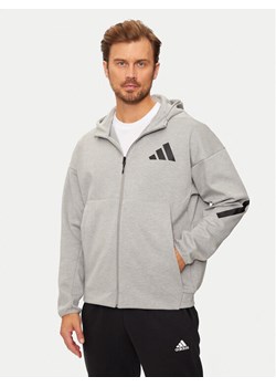 adidas Bluza Z.N.E. JF2450 Szary Regular Fit ze sklepu MODIVO w kategorii Bluzy męskie - zdjęcie 182753967