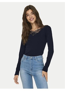 ONLY Bluzka Kira 15302894 Granatowy Slim Fit ze sklepu MODIVO w kategorii Bluzki damskie - zdjęcie 182754025