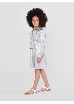 MICHAEL KORS KIDS Kurtka z imitacji skóry R16123 S Srebrny Regular Fit ze sklepu MODIVO w kategorii Kurtki dziewczęce - zdjęcie 182754286