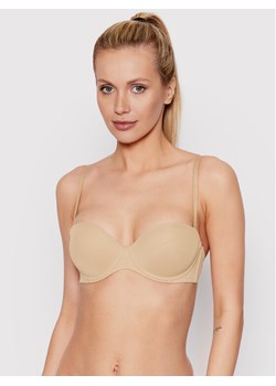 Calvin Klein Underwear Biustonosz push-up 0000F2660E Beżowy ze sklepu MODIVO w kategorii Biustonosze - zdjęcie 182754365