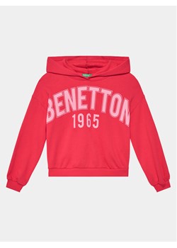 United Colors Of Benetton Bluza 3J68C203I Różowy Relaxed Fit ze sklepu MODIVO w kategorii Bluzy dziewczęce - zdjęcie 182754835