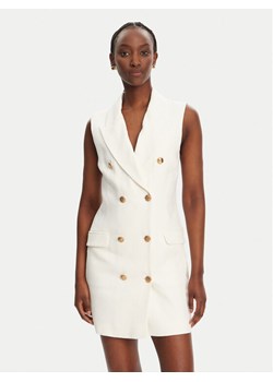Elisabetta Franchi Sukienka koszulowa AB85352E2 360 Biały Regular Fit ze sklepu MODIVO w kategorii Sukienki - zdjęcie 182754958