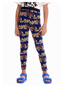 Desigual Legginsy 23SGKK03 Granatowy Slim Fit ze sklepu MODIVO w kategorii Spodnie dziewczęce - zdjęcie 182755189