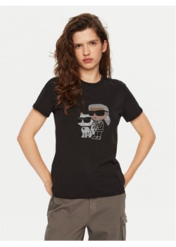 KARL LAGERFELD T-Shirt A1W17131 Czarny Regular Fit ze sklepu MODIVO w kategorii Bluzki damskie - zdjęcie 182755379
