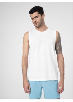 4F Tank top 4FSS23TTSHM368 Biały Regular Fit ze sklepu MODIVO w kategorii T-shirty męskie - zdjęcie 182755785