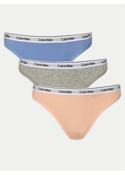 Calvin Klein Underwear Komplet 3 par stringów 000QD5209E Kolorowy ze sklepu MODIVO w kategorii Majtki damskie - zdjęcie 182755829