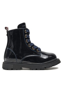 Tommy Hilfiger Kozaki Lace-Up Bootie T1A5-33564-1237 M Granatowy ze sklepu MODIVO w kategorii Buty zimowe dziecięce - zdjęcie 182755855