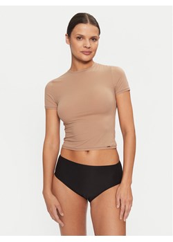 Dorina T-Shirt Noa FXTO0015MI116 Brązowy Slim Fit ze sklepu MODIVO w kategorii Bluzki damskie - zdjęcie 182755909
