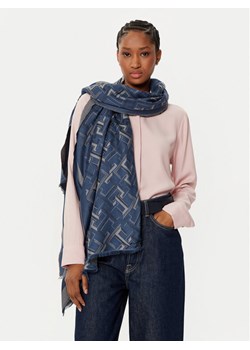 Tommy Hilfiger Szal Distinct Jacquard Scarf AW0AW16372 Niebieski ze sklepu MODIVO w kategorii Szaliki i chusty damskie - zdjęcie 182756188