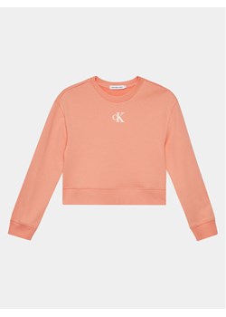 Calvin Klein Jeans Bluza Logo IG0IG02423 Różowy Relaxed Fit ze sklepu MODIVO w kategorii Bluzy dziewczęce - zdjęcie 182756209