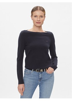 Tommy Hilfiger Sweter WW0WW42050 Granatowy Regular Fit ze sklepu MODIVO w kategorii Swetry damskie - zdjęcie 182756325
