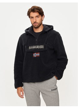 Napapijri Polar T-Burgee NP0A4I5D Czarny Regular Fit ze sklepu MODIVO w kategorii Bluzy męskie - zdjęcie 182756556