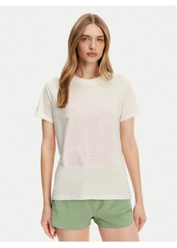 Roxy T-Shirt ERJZT05911 Écru Regular Fit ze sklepu MODIVO w kategorii Bluzki damskie - zdjęcie 182756585