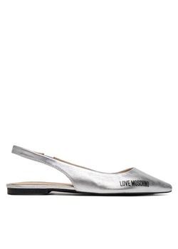 LOVE MOSCHINO Sandały JA11021G1MIF0902 Srebrny ze sklepu MODIVO w kategorii Balerinki - zdjęcie 182756637
