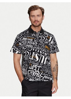 Just Cavalli Polo 75OAG6R0 Czarny Regular Fit ze sklepu MODIVO w kategorii T-shirty męskie - zdjęcie 182756787