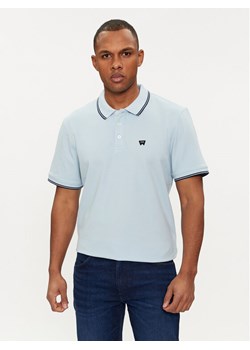Wrangler Polo 112353030 Błękitny Regular Fit ze sklepu MODIVO w kategorii T-shirty męskie - zdjęcie 182756796