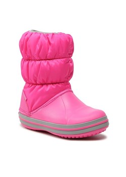 Crocs Śniegowce Winter Puff Boot Kids 14613-6TR Różowy ze sklepu MODIVO w kategorii Buty zimowe dziecięce - zdjęcie 182756806