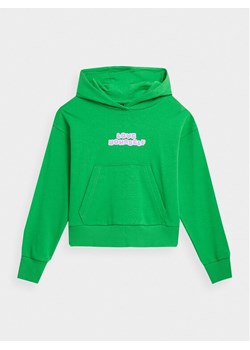 4F Bluza 4FJAW23TSWSF645 Zielony Regular Fit ze sklepu MODIVO w kategorii Bluzy dziewczęce - zdjęcie 182756975