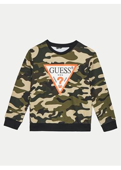 Guess Bluza L4BQ01 KAD73 Zielony Regular Fit ze sklepu MODIVO w kategorii Bluzy chłopięce - zdjęcie 182757138
