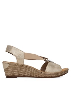 Rieker Sandały 624H6-60 Beżowy ze sklepu MODIVO w kategorii Espadryle damskie - zdjęcie 182757386