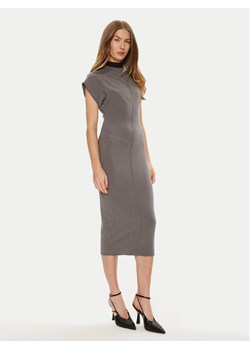 ACCESS FASHION Sukienka koktajlowa 44-3311-504 Szary Slim Fit ze sklepu MODIVO w kategorii Sukienki - zdjęcie 182757488