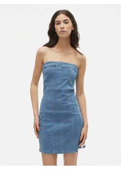 Vero Moda Sukienka jeansowa Zoie 10310272 Niebieski Slim Fit ze sklepu MODIVO w kategorii Sukienki - zdjęcie 182757505