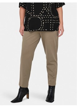 ONLY Carmakoma Chinosy Peach 15312306 Brązowy Slim Fit ze sklepu MODIVO w kategorii Spodnie damskie - zdjęcie 182757756