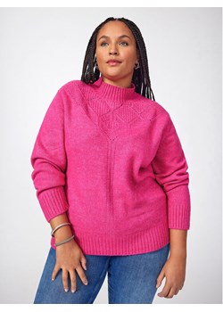 ONLY Carmakoma Golf 15296580 Różowy Regular Fit ze sklepu MODIVO w kategorii Swetry damskie - zdjęcie 182757818